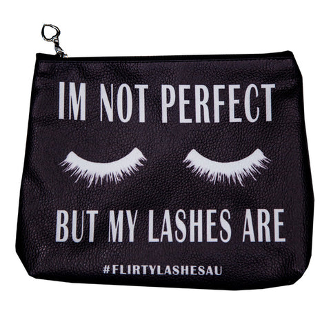 Cosmetic Make Up Bag - NOT PERFECT LASHES (BLACK)